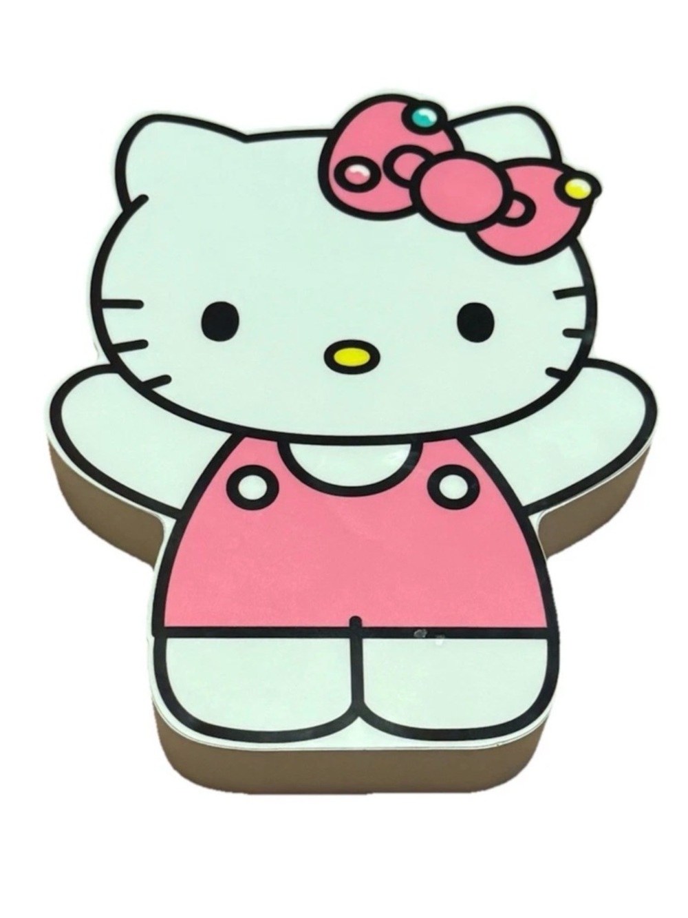 Hello Kitty Pink Bow Wooden Wall Plaque Sign Pink White Black Cute Girlie Sanrio